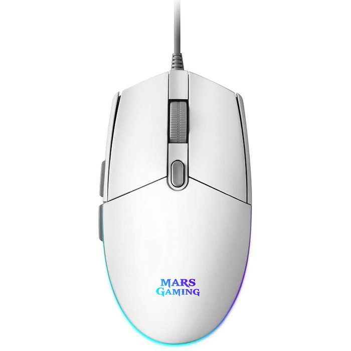 Mars Gaming MMGW Ratón Gaming Blanco 3200 DPI Mars Gaming MMGW Ratón Gaming Blanco 3200 DPI